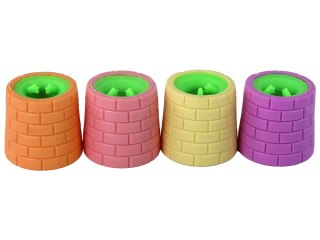 ZABAWKA ANTYSTRESOWA ZIELONA ŻABKA WYSKAKUJĄCA Z BECZKI