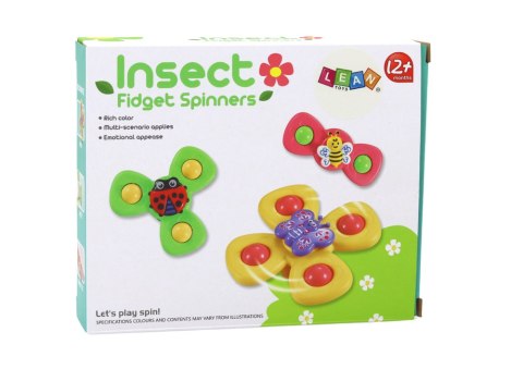 ZABAWKA SENSORYCZNA SPINNERY PSZCZÓŁKA BIEDRONKA MOTYLEK PRZYSSAWKI