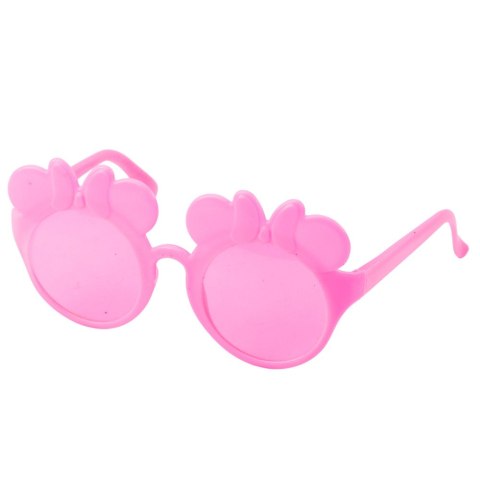 ZESTAW PIĘKNOŚCI OPASKA DO WŁOSÓW Z KOKARDĄ OKULARY GUMKI RÓŻOWE