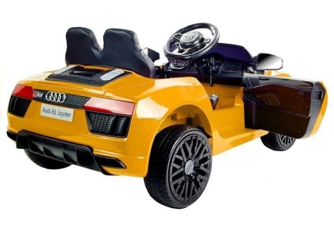 AUTO NA AKUMULATOR AUDI R8 SPYDER ŻÓŁTY
