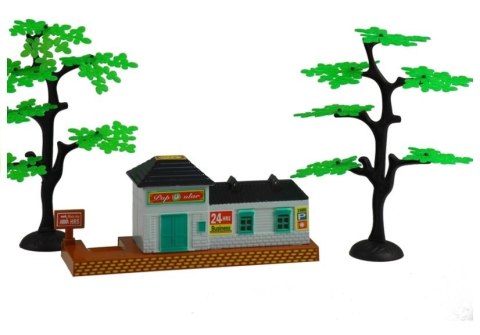 DUŻA KOLEJKA Z DYMEM ŚWIATŁO + 4 WAGONY TOR 156 CM