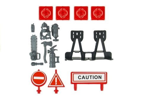 DUŻY ZESTAW STRAŻ POŻARNA WÓZ STRAŻACKI FIGURKI QUAD KASK DLA DZIECKA