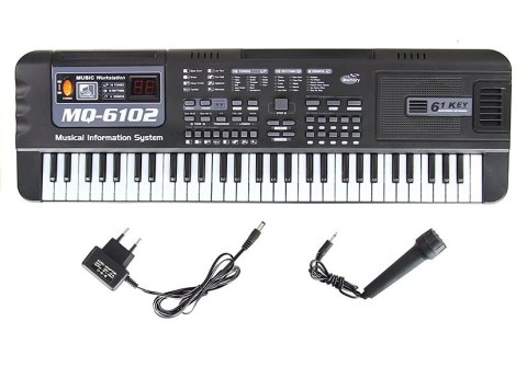 KEYBOARD MQ-6102 61 KLAWISZY MIKROFON DO NAUKI