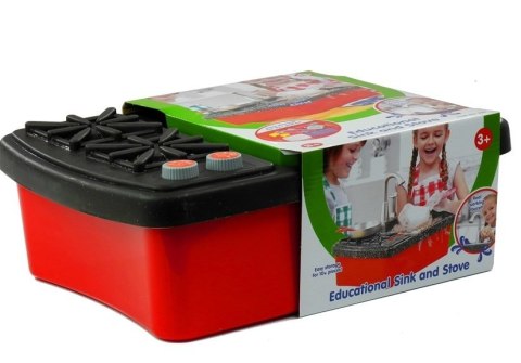 KUCHENKA I ZLEWOZMYWAK Z AKCESORIAMI KRAN Z WODĄ