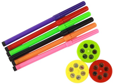 PROJEKTOR DINOZAUR + PISAKI 18 OBRAZKÓW MALOWANIE