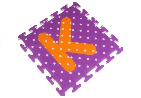 PUZZLE PIANKOWE KOLOROWE ALFABET I CYFERKI 36 ELEMENTÓW