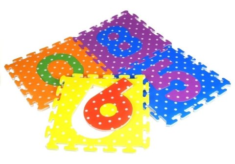 PUZZLE PIANKOWE KOLOROWE ALFABET I CYFERKI 36 ELEMENTÓW