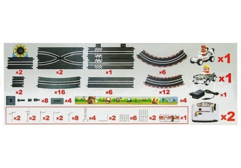 TOR SAMOCHODOWY + 2 AUTA MARIO RC 452CM 20KM/H