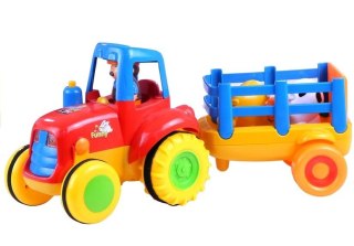 TRAKTOR PRZYCZEPA ZWIERZĄTKA GRA ŚWIECI ODGŁOSY