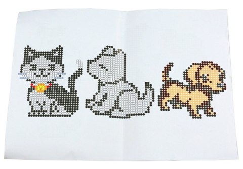 ZESTAW KORALIKÓW DO TWORZENIA MOZAIKI PIES I KOT 6000EL