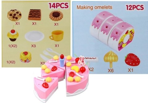 ZESTAW PRZYJĘCIE URODZINOWE TORT DO KROJENIA DESER