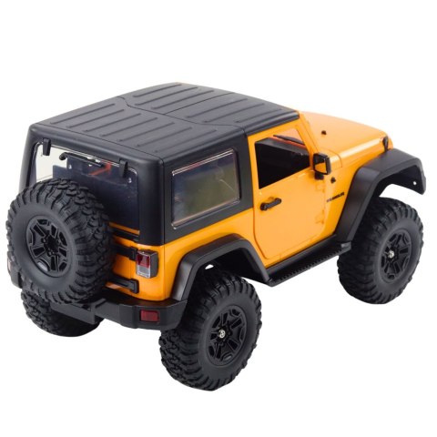 AUTO TERENOWE ZDALNIE STEROWANE RC JEEP WRANGLER ROCK CRAWLER POMARAŃCZOWY 1:14