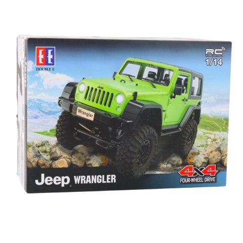 AUTO TERENOWE ZDALNIE STEROWANE RC JEEP WRANGLER ROCK CRAWLER POMARAŃCZOWY 1:14