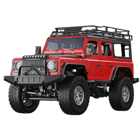 AUTO TERENOWE ZDALNIE STEROWANE RC LAND ROVER DEFENDER 90 CZERWONY 1:14