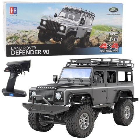 AUTO TERENOWE ZDALNIE STEROWANE RC LAND ROVER DEFENDER 90 SZARY 1:14