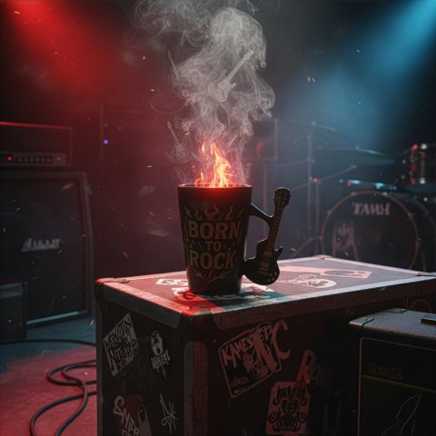 Kubek Gitara Elektryczna - Single Cut Style - dla fana rocka dla gitarzysty