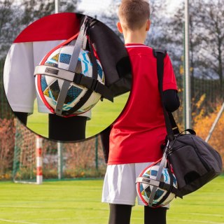 Uchwyt na piłkę Sprintigo - czerwony x szary x czarny -prezent dla piłkarza