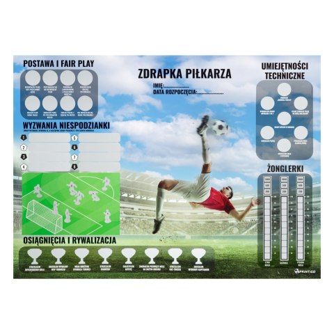 Zdrapka Piłkarza Sprintigo - piłkarski prezent pod choinkę dla chłopca