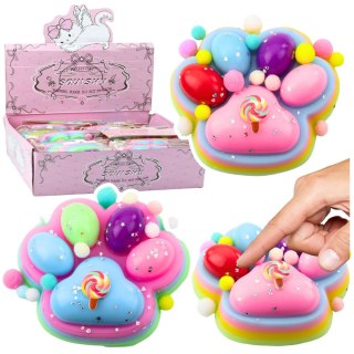 Gniotek Kocia Łapka Zabawka Antystresowa Sensoryczna Squishy XXL Niebieska Różowa