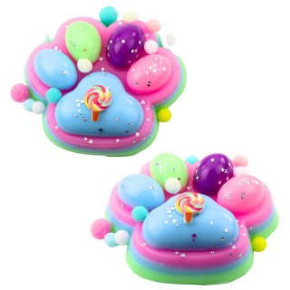 Gniotek Kocia Łapka Zabawka Antystresowa Sensoryczna Squishy XXL Niebieska Różowa