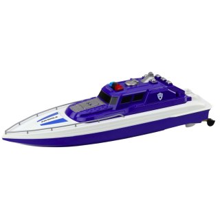 Łódź Motorówka Zdalnie Sterowana RC 1:28 Policyjna Niebieska