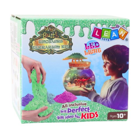 Zestaw Kreatywny Terrarium Dla Dinozaurów DIY Lampka LED Pilot