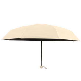 Parasolka Kieszonkowa Składana z Ochroną UV UPF 50+ Etui Beżowa 90 cm