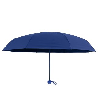 Parasolka Kieszonkowa Składana z Ochroną UV UPF 50+ Etui Granatowa 90 cm