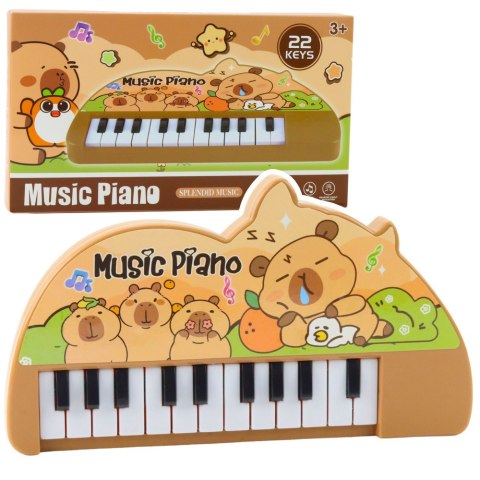 Pianinko Muzyczne Dla Dzieci Kapibara Mini Keyboard 22 Klawisze