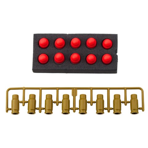 Pistolet Zabawkowy Naboje Piankowe Amunicja Łuski Biały