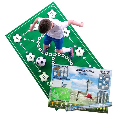 Mata piłkarska Sprintigo ProMat XXL 180x120 i Zdrapka Piłkarza - zestaw