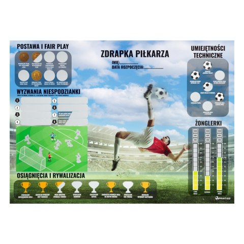 Mata piłkarska Sprintigo ProMat XXL 180x120 i Zdrapka Piłkarza - zestaw