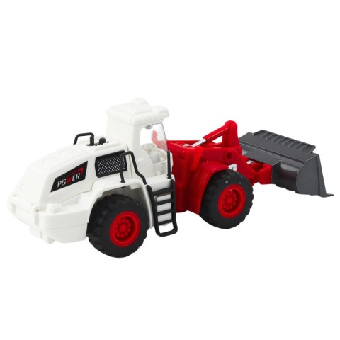 Pojazd Budowlany Koparka Spychacz Ruchoma Metalowa Łyżka Światła Dźwięki