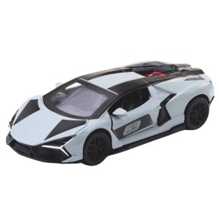 Samochód Wyścigowy Sportowy Metalowy Napęd Otwierane Drzwi Szary 1:32