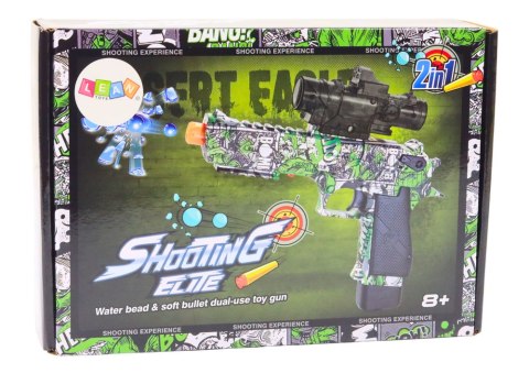 Elektryczny Pistolet Na Kulki Wodne Strzałki 2w1 Zielony