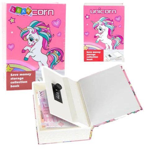 Książka Ukryta Skarbonka Sejf Na Kod Szyfr Jednorożec Różowa