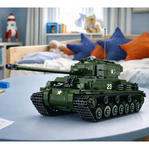 Klocki Konstrukcyjne Czołg Wojskowy Sherman M4A3E8 Skala 1:30 839 el.