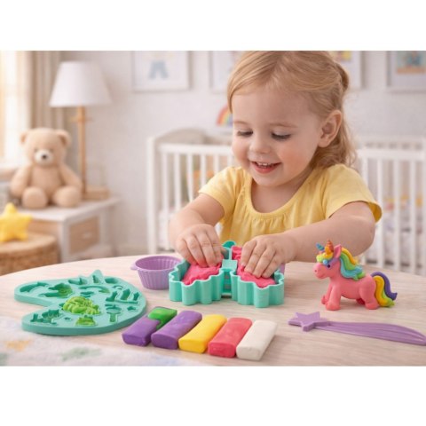 Zestaw Kreatywny DIY Masa Plastyczna Jednorożec Foremki Akcesoria