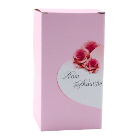 Wieczna Róża W Kopule Kryształowa Oświetlenie LED Kuleczki Czerwona 21x11cm