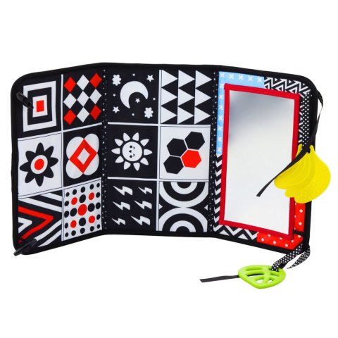 Mata Edukacyjna Sensoryczna Kontrastowa Z Lusterkiem Dla Niemowląt