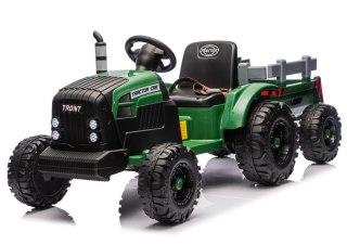 Traktor Na Akumulator CH9959B Z Przyczepą Ciemno Zielony 24V