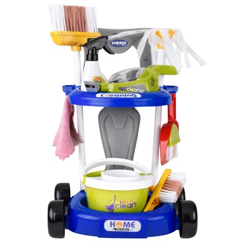 Zestaw Do Sprzątania Dla Dzieci Wózek Odkurzacz Interaktywny Akcesoria 20el