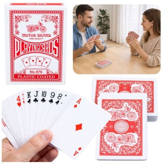 Klasyczne Karty Do Gry Plastikowa Powłoka Talia Czerwone