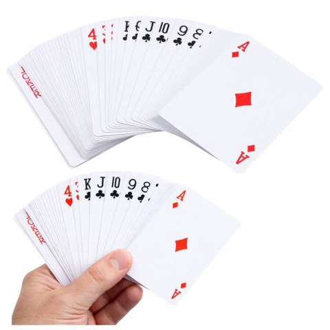 Klasyczne Karty Do Gry Plastikowa Powłoka Talia Czerwone