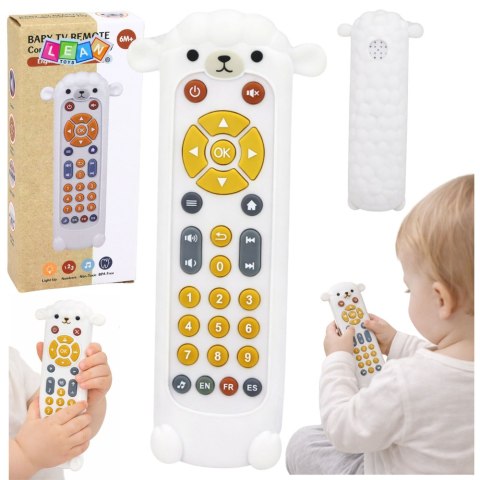 Pilot Interaktywny Edukacyjny Gryzak Światła Dźwięki Owieczka Biały