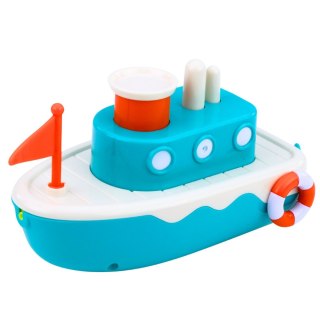 Zabawka Do Kąpieli Statek Nakręcany Pryskający Wodą Niebieski
