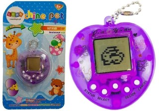 GRA ELEKTRONICZNA TAMAGOTCHI FIOLETOWA Z KRÓTKIM ŁAŃCUSZKIEM