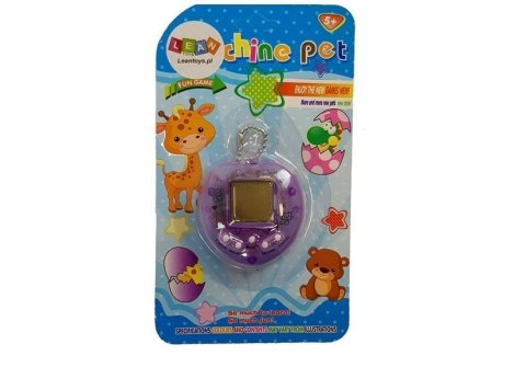 GRA ELEKTRONICZNA TAMAGOTCHI FIOLETOWA Z KRÓTKIM ŁAŃCUSZKIEM