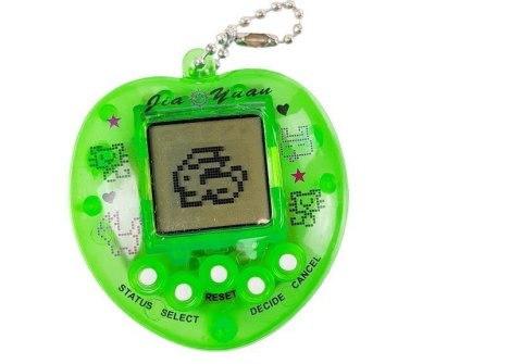 GRA ELEKTRONICZNA TAMAGOTCHI ZIELONA Z KRÓTKIM ŁAŃCUSZKIEM