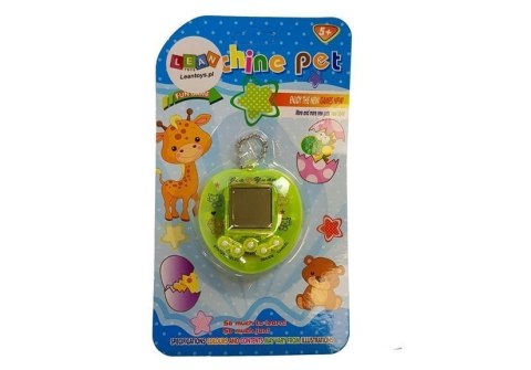 GRA ELEKTRONICZNA TAMAGOTCHI ZIELONA Z KRÓTKIM ŁAŃCUSZKIEM